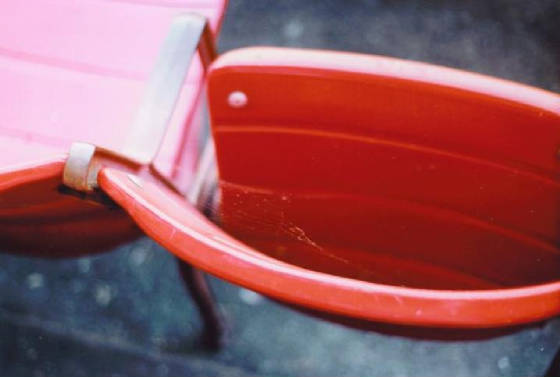 An unused seat .. Cleveland Stadium