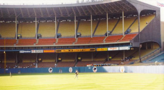 Behind left Field - Cleveland Stadium