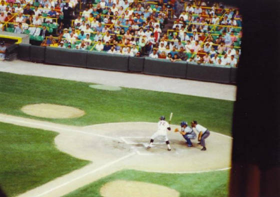 Carlton Fisk at the plate - Comisky Park