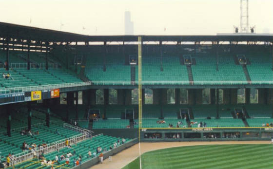 The Sears Tower seems to act as a Foul Pole