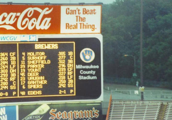 The Line Ups at Milwaukee County  Stadium