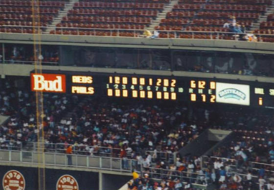 Auxillery Scoreboard - Veterans Stadium