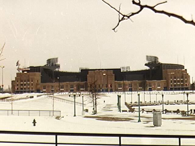 Cleveland Stadium snow